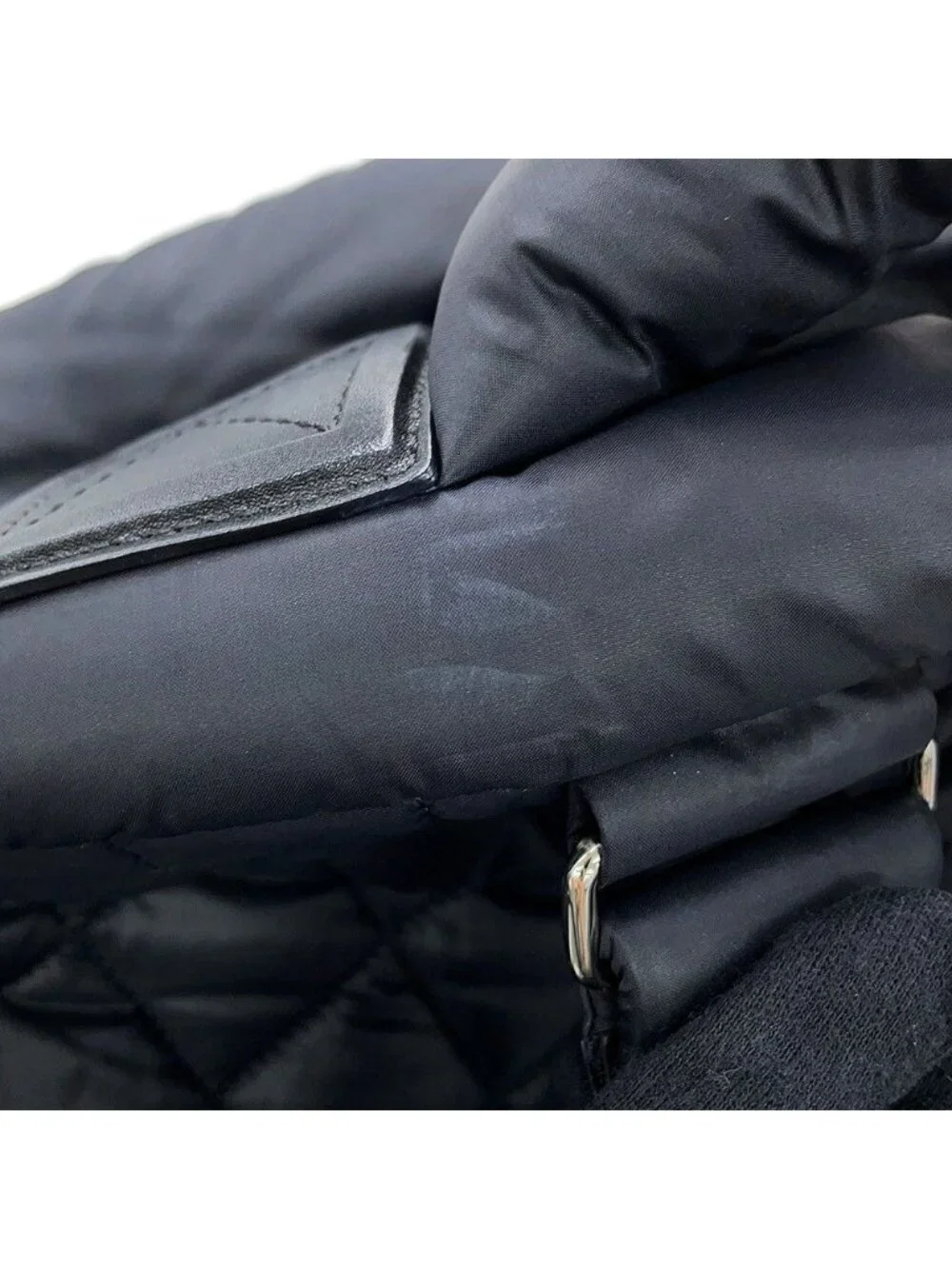 Chanel Backpack Quilted CC Logo Coco Cocoon Nylon Black